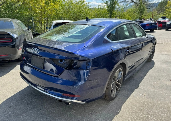 Audi S5 cena 84900 przebieg: 112000, rok produkcji 2018 z Ząbki małe 232